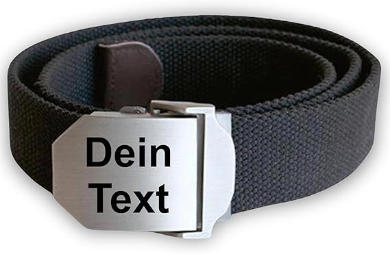 Gürtel Stoff Workwear mit Textgravur