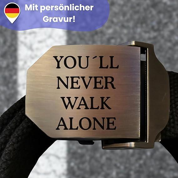 Gürtel Stoff Workwear mit Textgravur