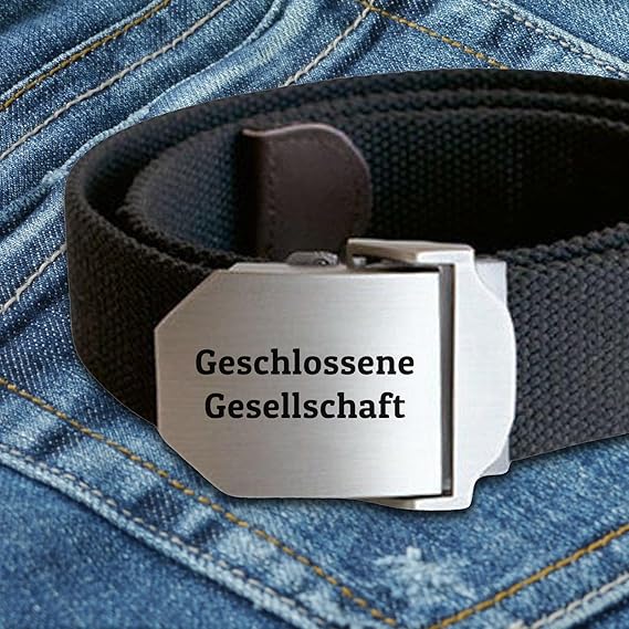 Gürtel Stoff Workwear mit Textgravur