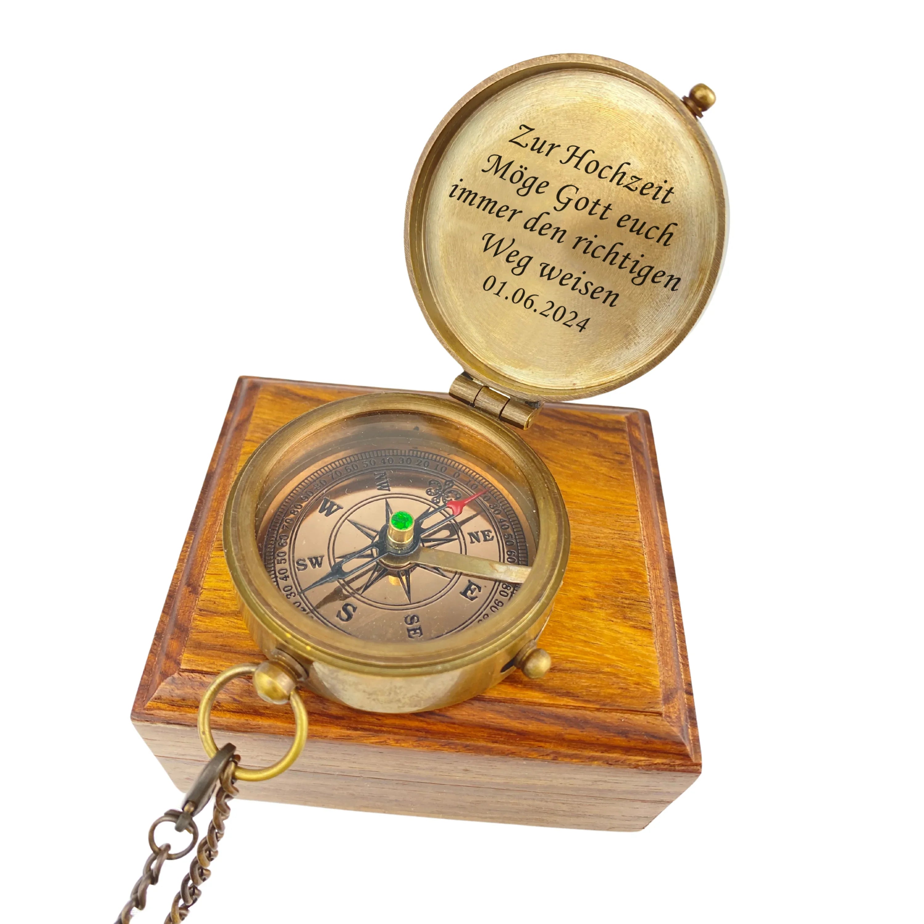 Kompass mit Gravur personalisierbar mit Wunschmotiv und Wunschtext als Geschenk. Kompass mit Wunschtext und Personalisiert mit Wunschtext Namen. Persönliches Geschenk für Taufe