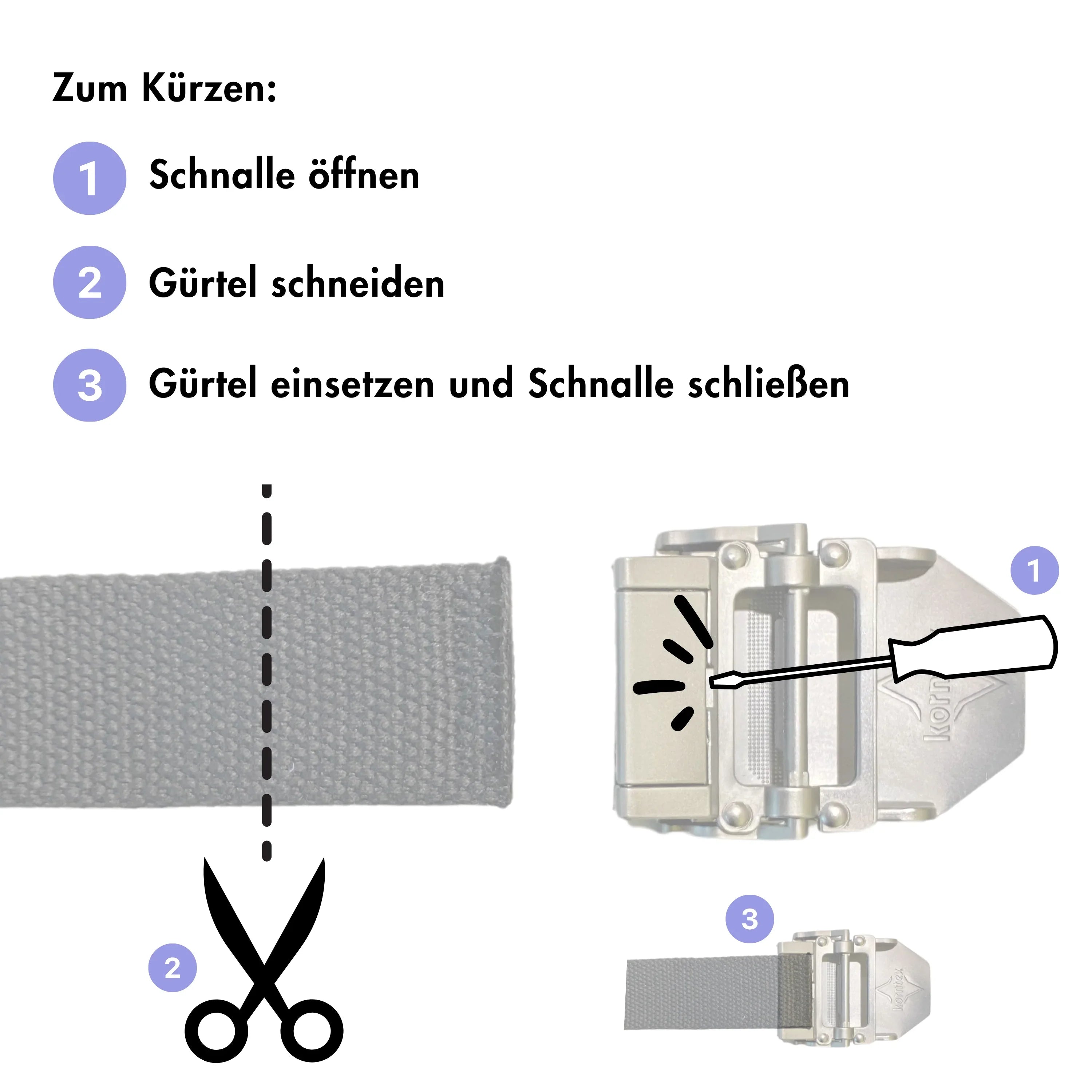 Gürtel Erklärung Größenverstellung