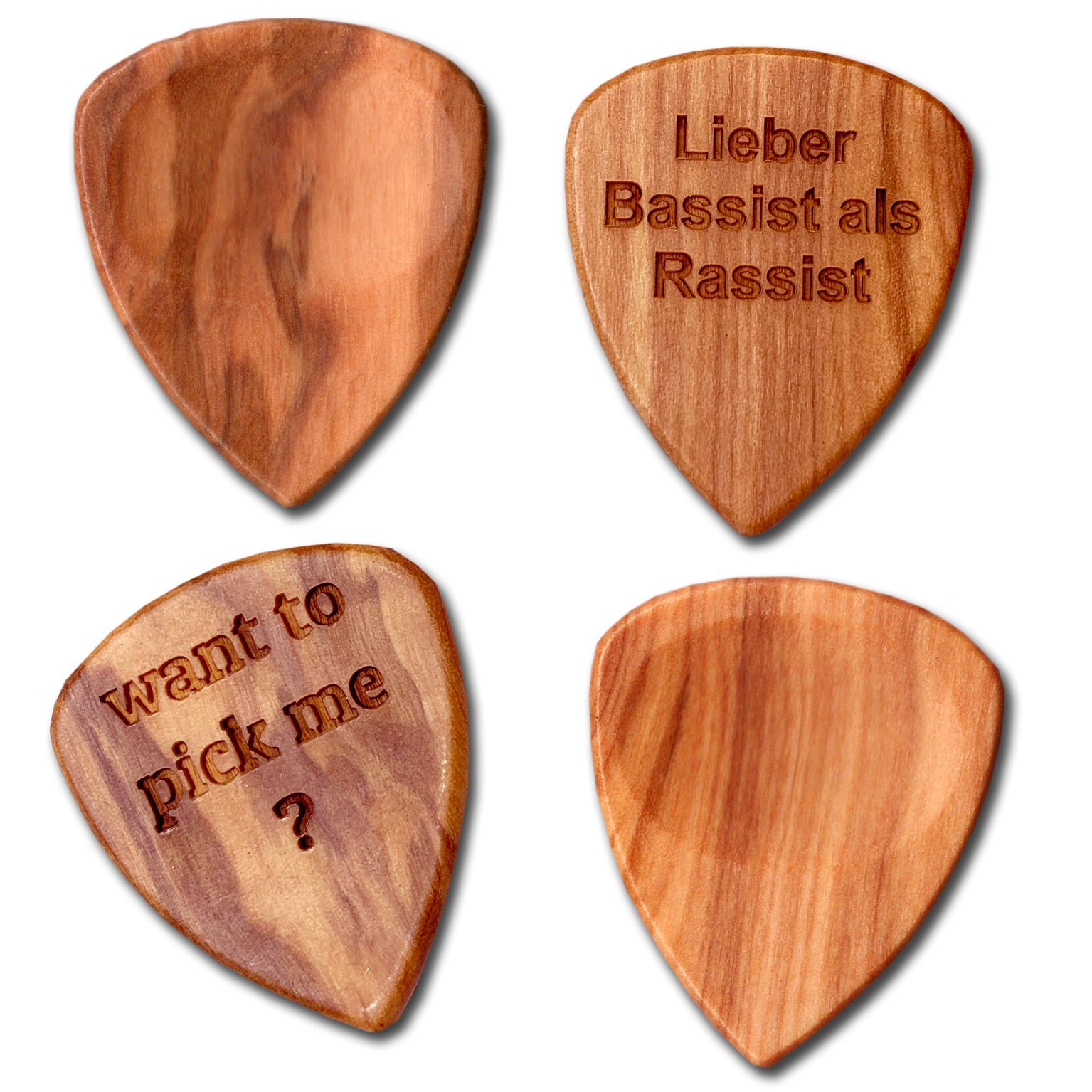 Plektrum Ahorn mit Gravur