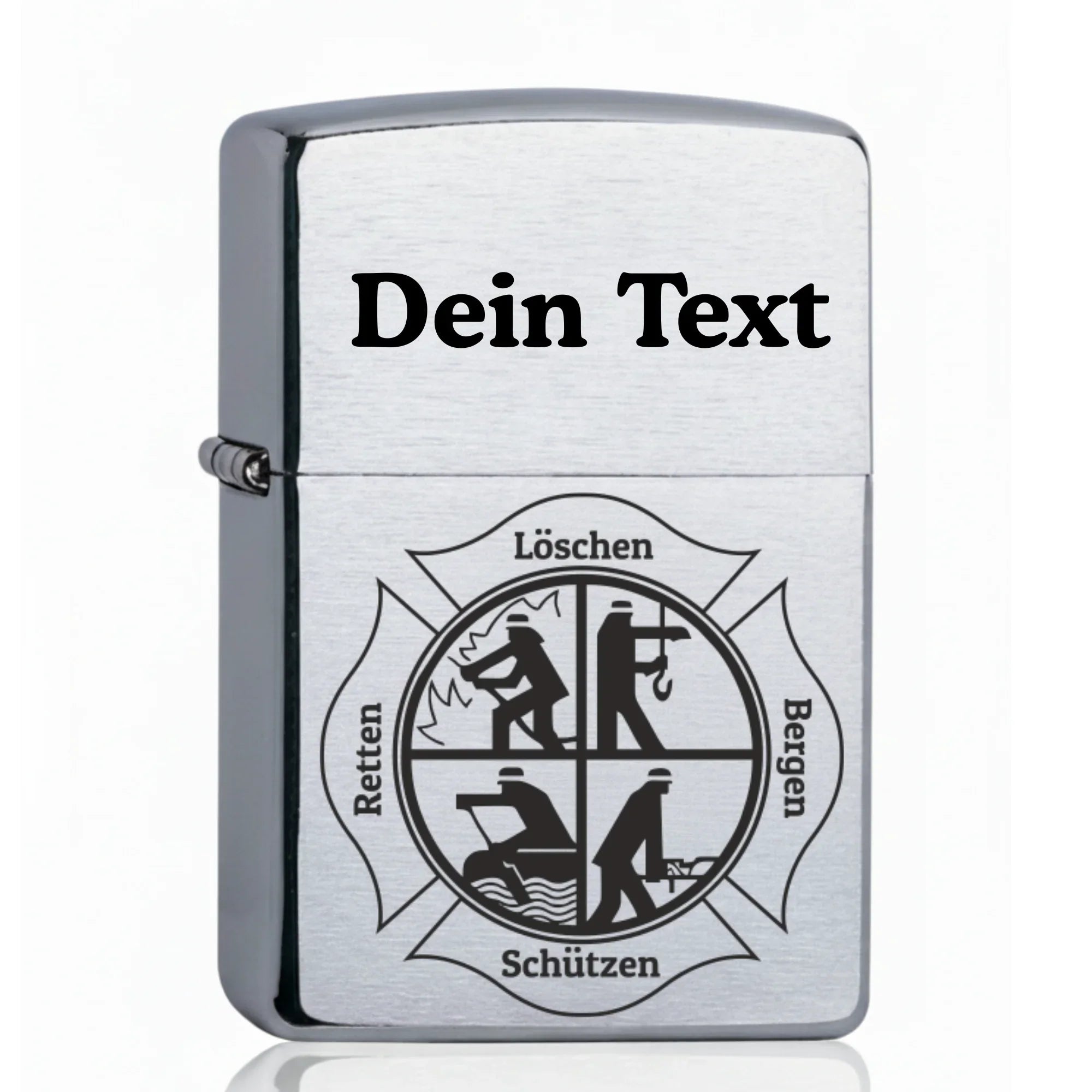 Zippo mit Gravur Bergen Retten Löschen Feuerwehr