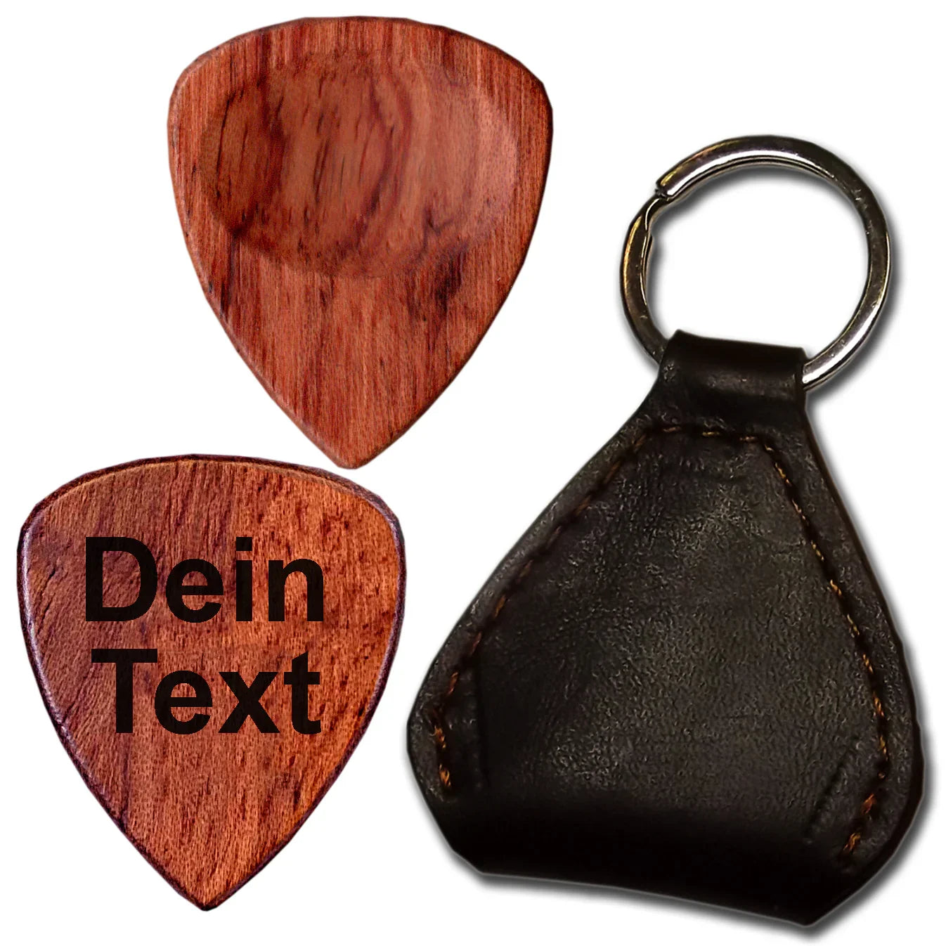 Plektrum personalisiert in Rosenholz