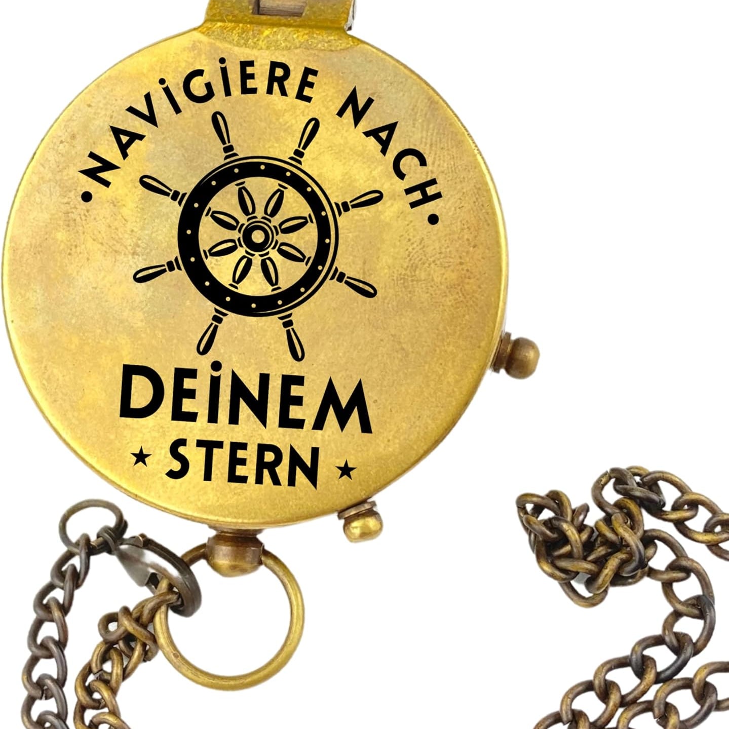 Vintage Kompass mit Gravur Maritim