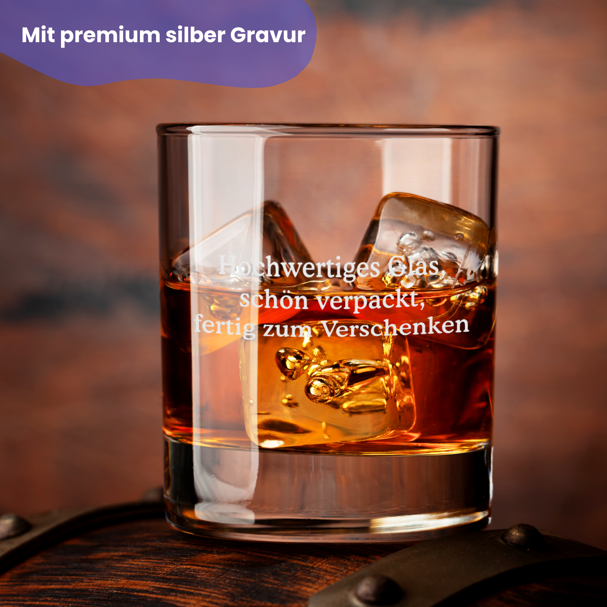 Ein Geschenk Glas mit Textgravur für die Liebsten 
