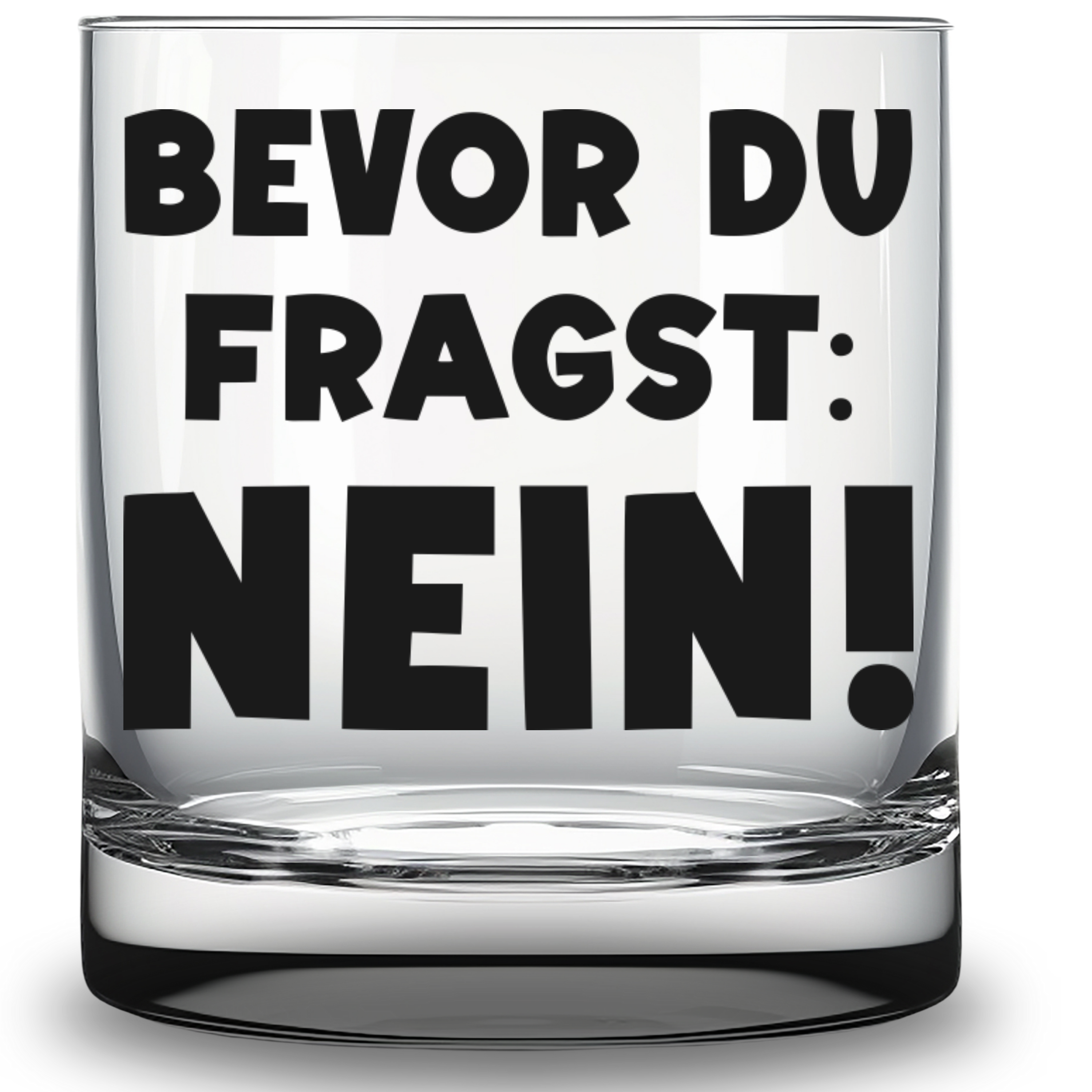 Glas mit Textgravur  als Geschenk