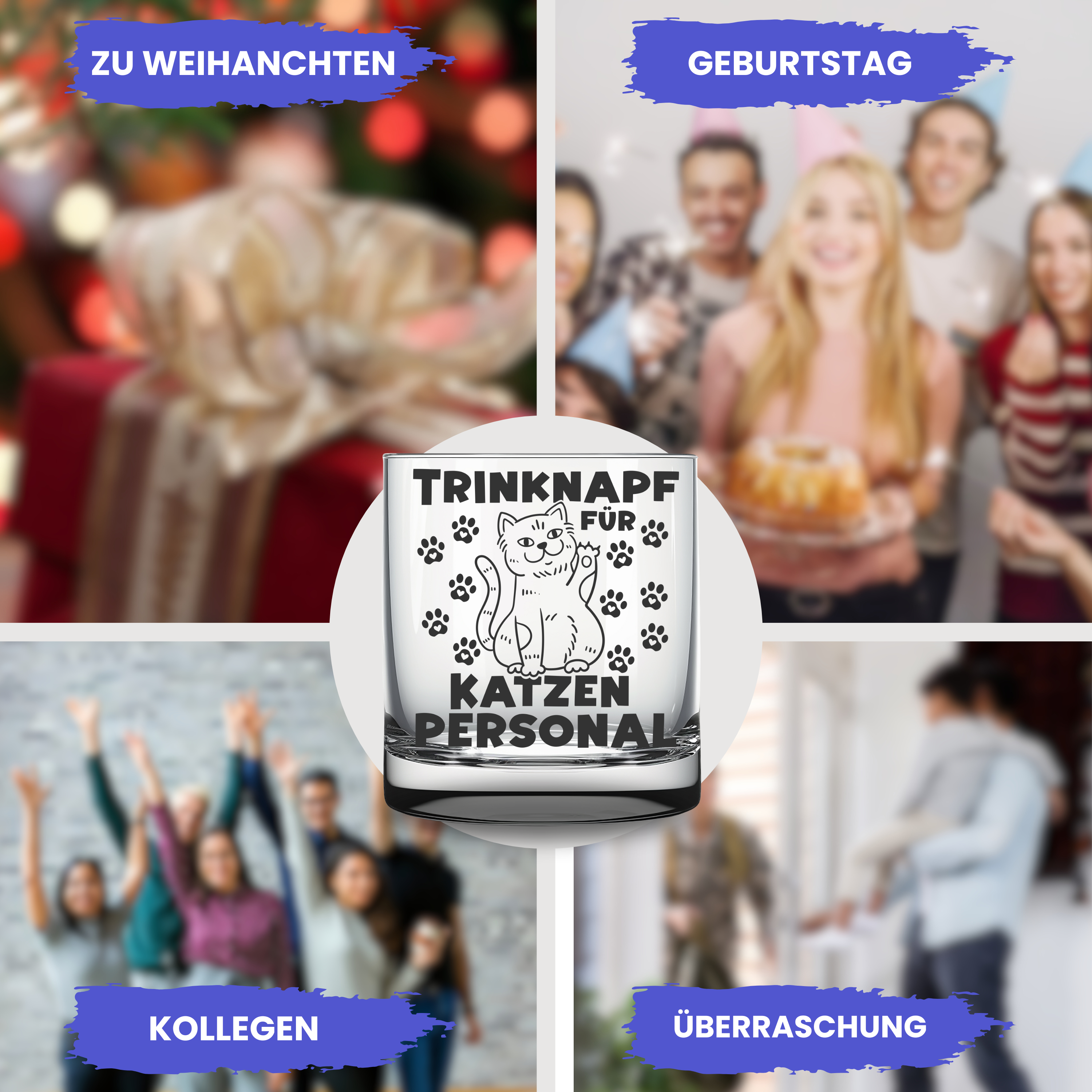 Glas mit Textgravur als geschenk für Weihnachten, Kollegen, Geburtstage und Überraschungen 